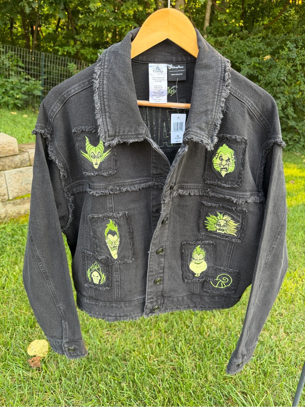 Black Denim Villains Jacket The Disney Parks 2025 Collection by Her Universe XL